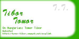 tibor tomor business card